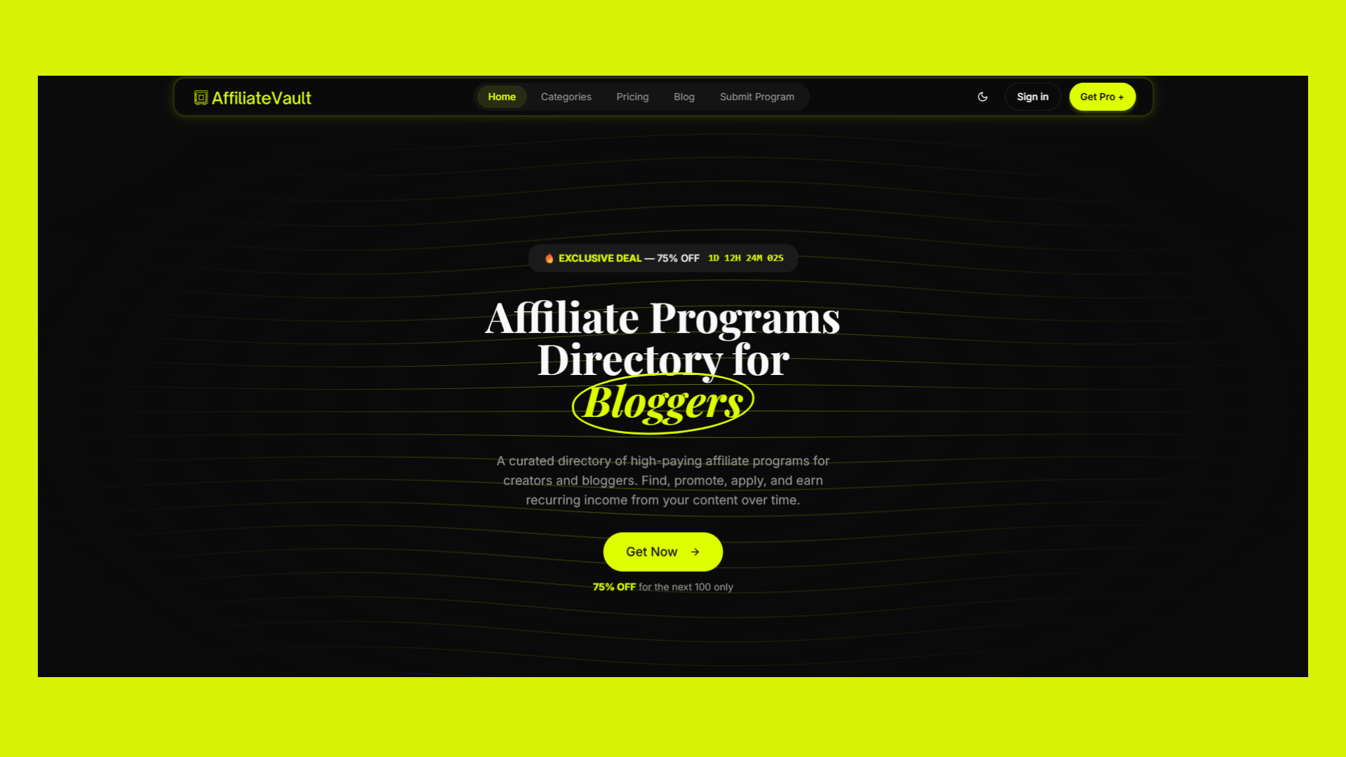 Affiliate Vault: The Ultimate Affiliate Intelligence Database screenshot 1