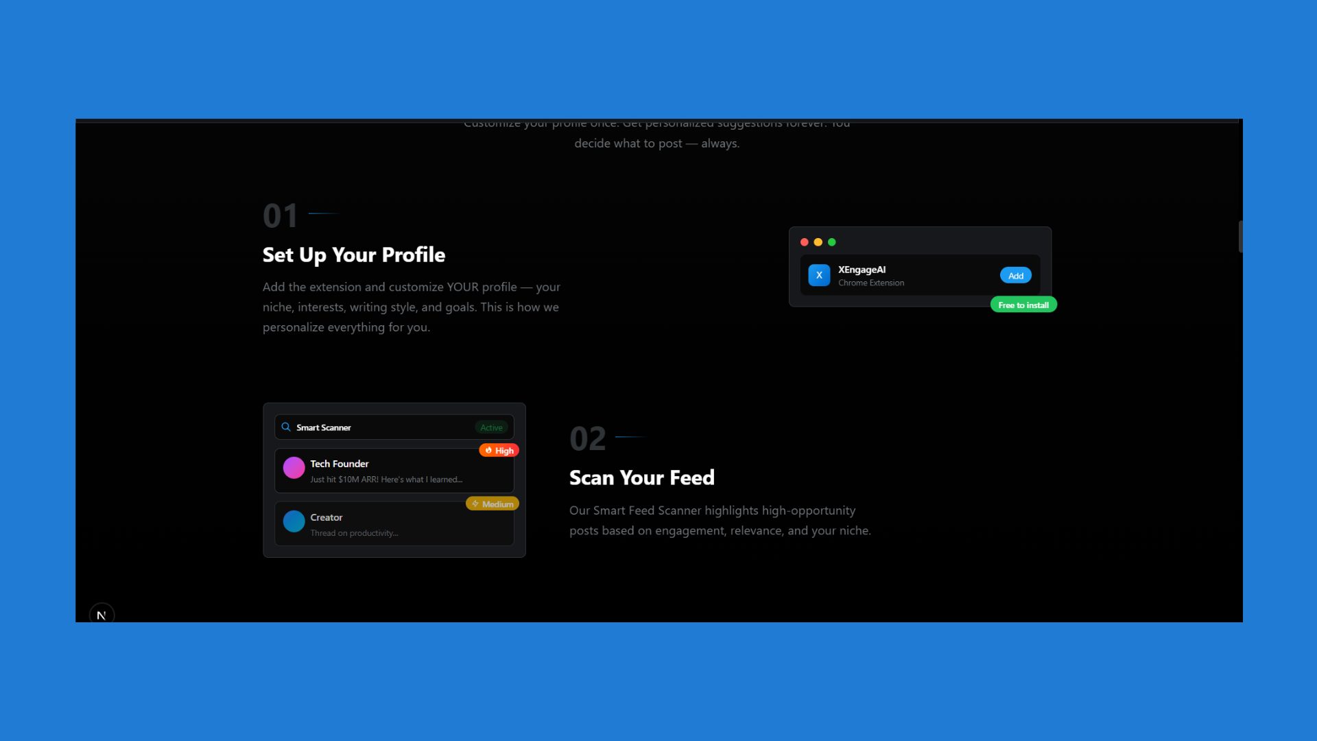 xEngageAI: The AI Growth Co-Pilot for Content Creators screenshot 2